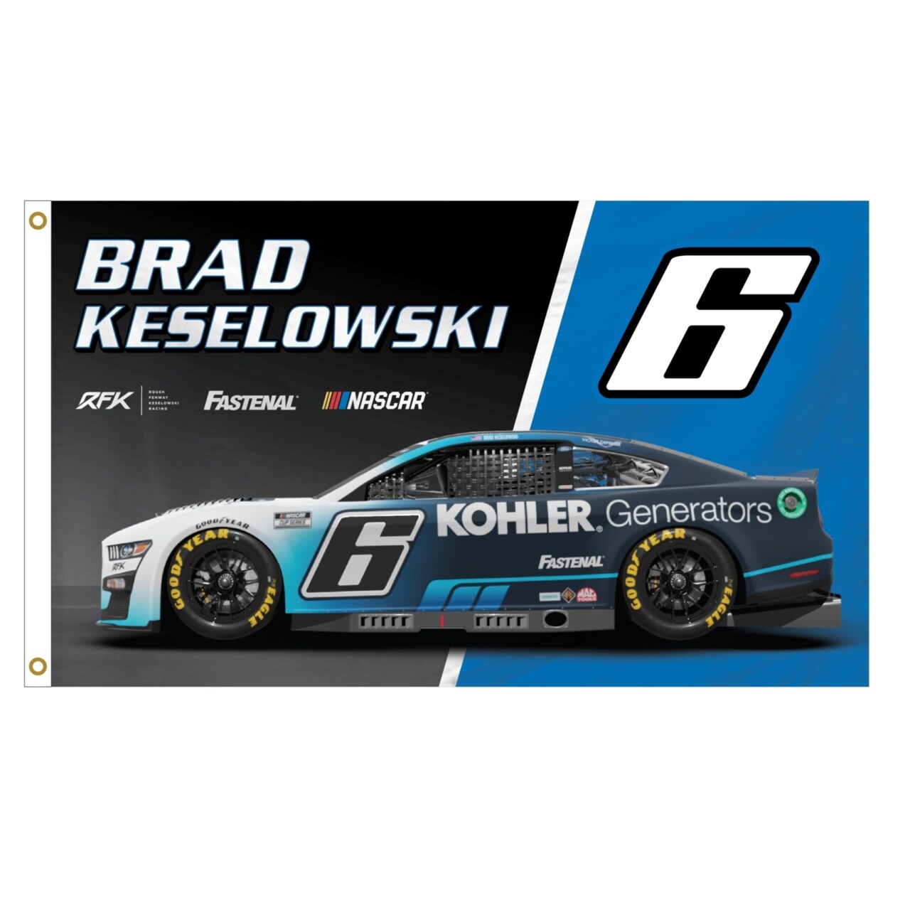 R and R Imports Brad Keselowski 6 Nascar 3 x 5 Car Flag New for 2022